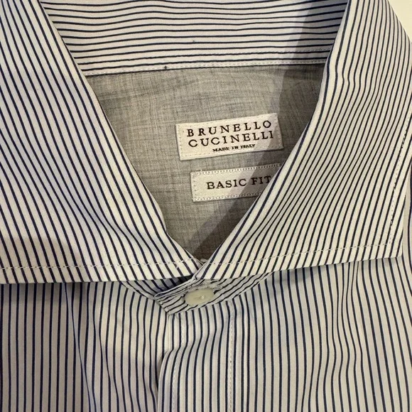 Bundle of 3 BRUNELLO CUCINELLI Basic Fit Shirts, Size XL FREE SHIPPING - Picture 4 of 9